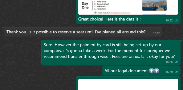 Payment and Booking 2 komododo